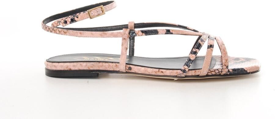 MAURY dames sandaal Alexia pitonprint nude zwart