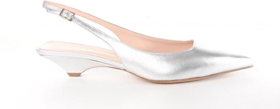 MAURY dames slingback Letouquet metallic leder zilver - Foto 1