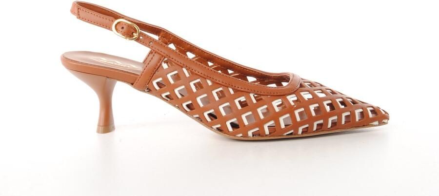 MAURY dames slingback Sheba leder naturel off white