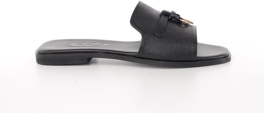 MAURY dames slipper Bohemien leder zwart