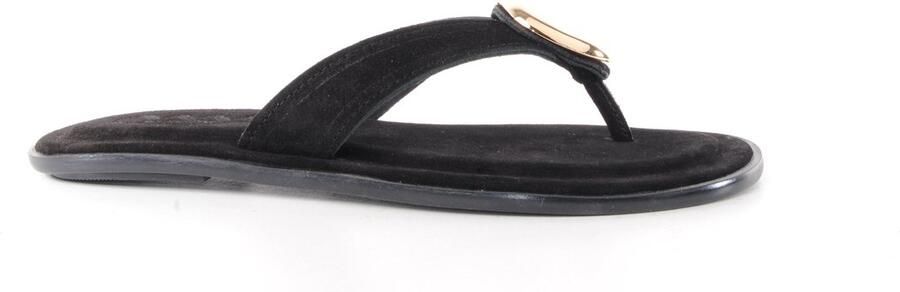 MAURY dames teenslipper Asteroide suède zwart