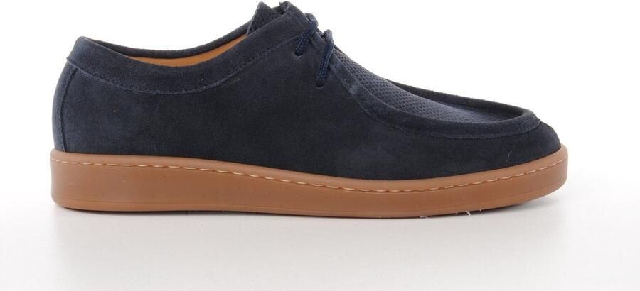 MAURY heren veterschoen Napoleon suède blauw