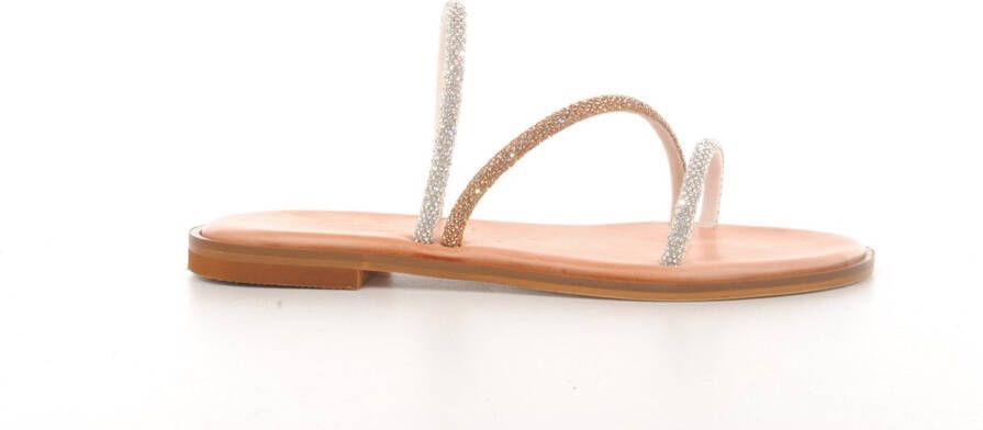 MAURY slippers Dianora in zilver strass