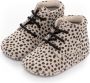Mavies leren babyslofjes Beige Leer Stip 21 22 - Thumbnail 1