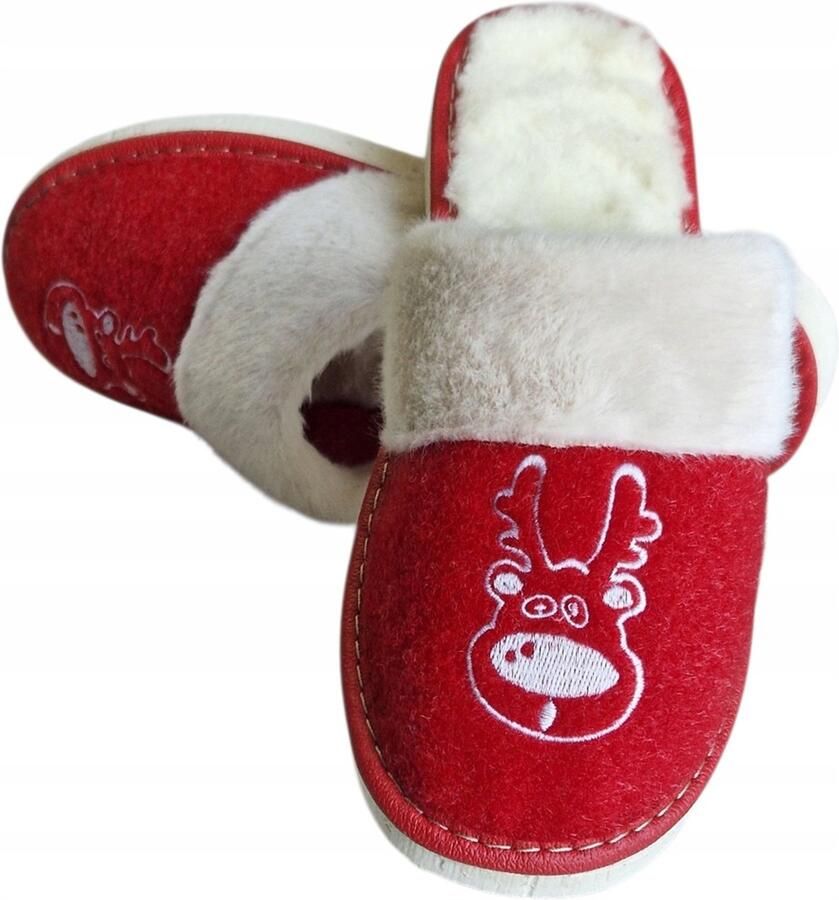 Maximus Dames Kerstslippers Rudolf Wol & Vilt