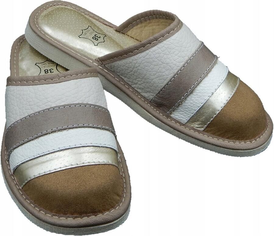 Maximus Dames pantoffels comfortabele huisschoenen van leer