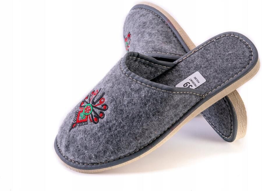 Maximus Dames Pantoffels Filc met Parzenica Borduurwerk