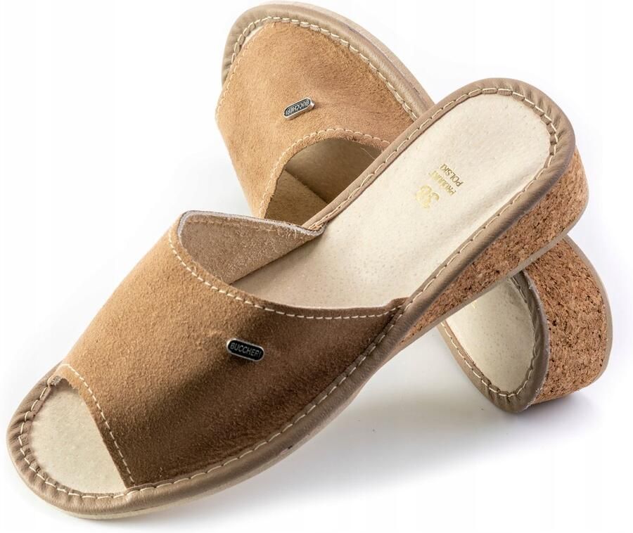 Maximus Dames Pantoffels Kurk Beige