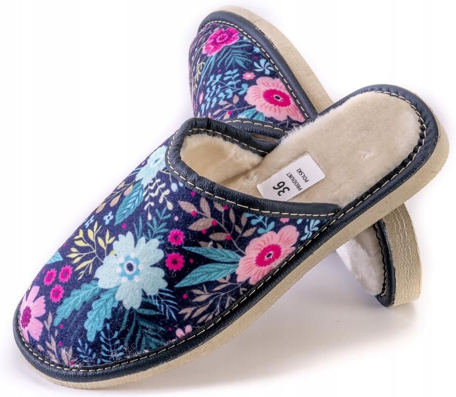 Maximus Damespantoffels Maxim Warme Pantoffels met Bloemendessin