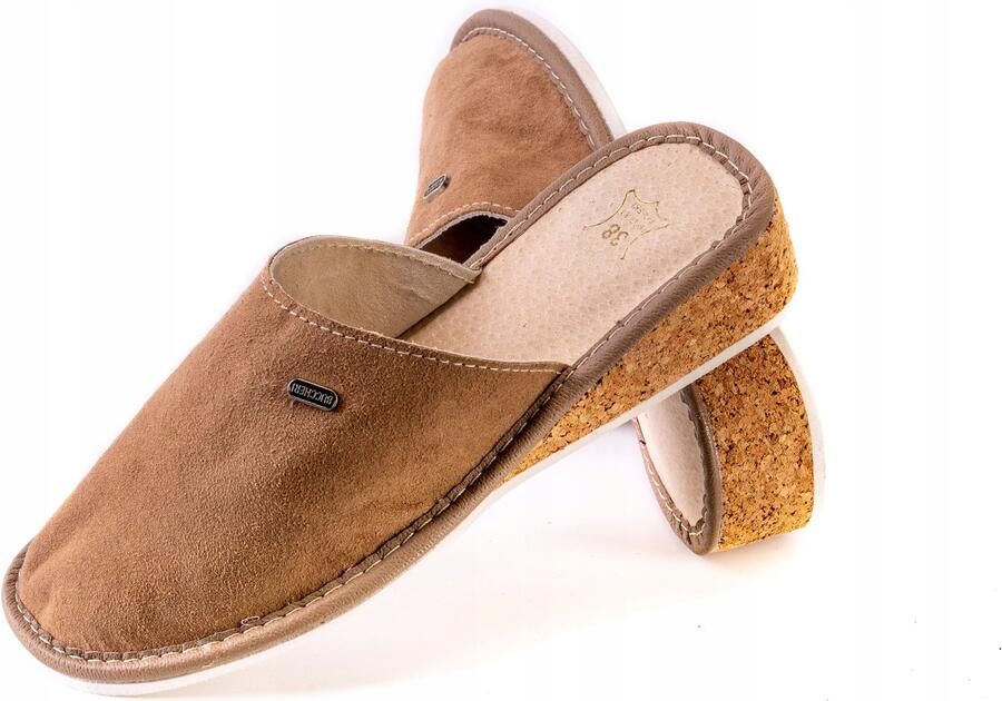 Maximus Dames Pantoffels op Kurk Beige