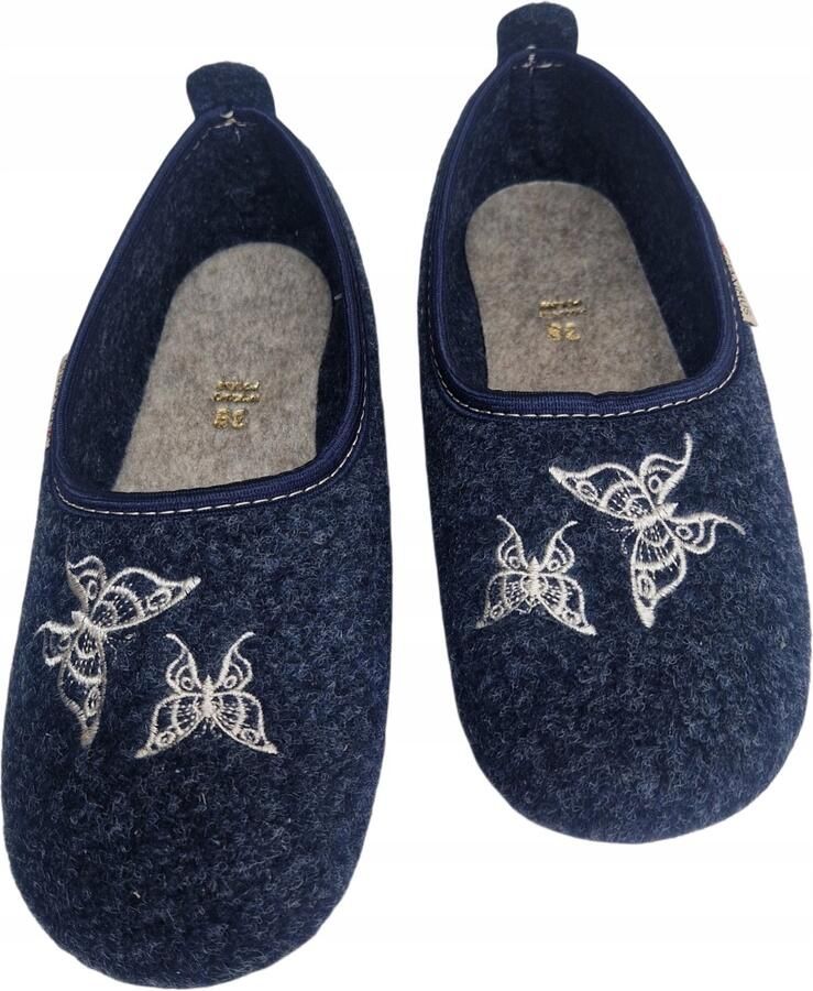Maximus Dames pantoffels warme vilten ballerina's