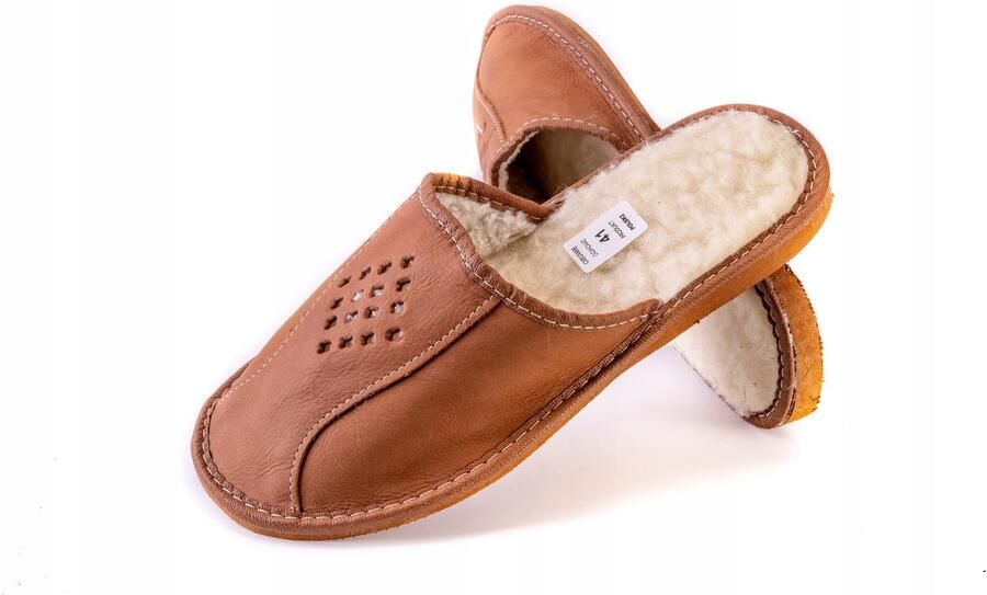 Maximus Warme Heren Pantoffels Leer & Wol