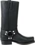 Mayura Boots 01 Zwart Biker Western Heren Laarzen Vierkante Neus Platte Hak Vast Sierspoor - Thumbnail 1