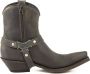 Mayura Boots 14 Donker Grijs Heren Cowboy Western Spitse Enkellaars Schuine Hak Rits Afneembaar Spoor Echt Leer - Thumbnail 1