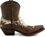 Mayura Boots 12 Bruin Natural - s Cow Western Enkellaars Spitse Neus Schuine Hak Rits Waxed Leather - Thumbnail 4