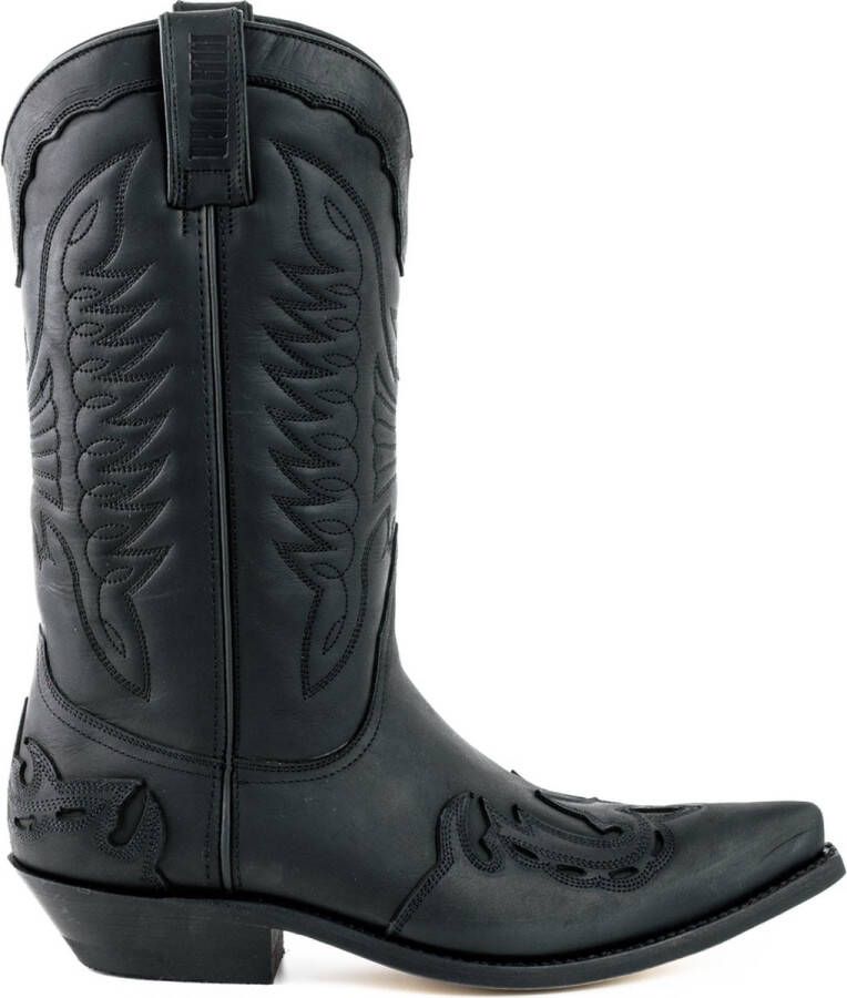 Mayura Boots 17 Zwart Dames Heren Cowboy Western Laarzen Spitse Neus Schuine Hak Waxed Leer