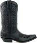 Mayura Boots 17 Zwart Cow Western Laarzen Spitse Neus Schuine Hak Waxed Leer - Thumbnail 3