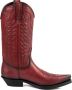 Mayura Boots 1920 Rood Bruin Spitse Cow Western Line Dance Laarzen Schuine Hak Echt Leer - Thumbnail 1