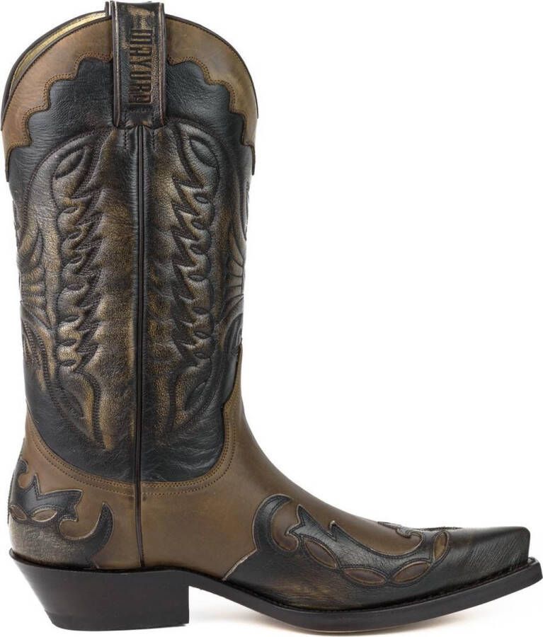 Mayura Boots 1927 Bruin Spitse Cow Western Laarzen Schuine Hak Two Tone Echt Leer - Foto 2