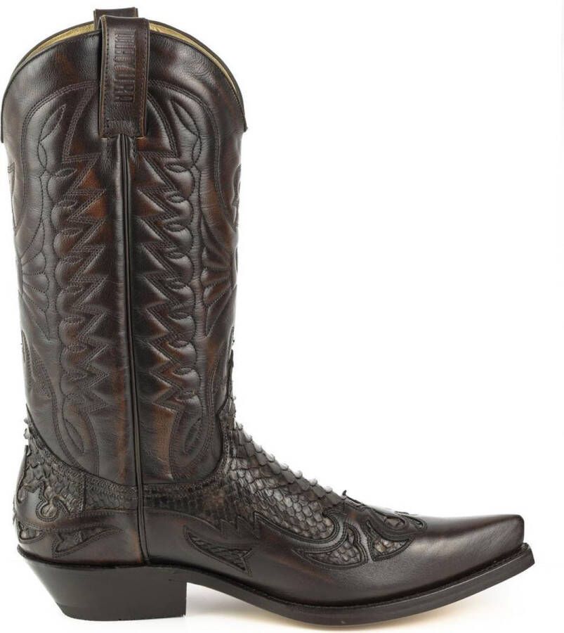 Mayura Boots 1935 Bruin Spitse Cowboy Western Laarzen Schuine Hak Rechte Schacht Treklussen Goodyear Welted - Foto 1