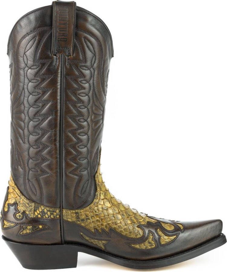 Mayura Boots 1935P Bruin Camel Spitse Cowboy Western Laarzen Schuine Hak Rechte Schacht Treklussen Goodyear Welted