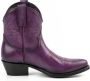Mayura Boots 2374 Vintage Paars Dames Cowboy fashion Enkellaars Spitse Neus Western Hak Echt Leer - Thumbnail 1