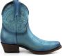 Mayura Boots 2374 Vintage Turquoise Dames Cowboy fashion Enkellaars Spitse Neus Western Hak Echt Leer - Thumbnail 1