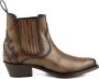 Mayura Boots 2487 Hazelnoot Cowboy Western Fashion Enklelaars Spitse Neus Schuine Hak Elastiek Sluiting Echt Leer - Thumbnail 1