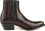 Mayura Boots 2496 Bordeaux Spitse Western Enkellaars Dames Schuine Hak Elastiek Sluiting Glad Leer - Thumbnail 1