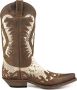 Mayura Boots 2567P Bruin Naturel Wit Spitse Cowboy Western Laarzen Schuine Hak Rechte Schacht Treklussen Goodyear Welted - Thumbnail 2