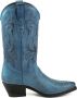 Mayura Boots Alabama 2524 Blauw Dames Westernlaars Spitse Neus Hak Hoge Schacht Echt Leer - Thumbnail 1