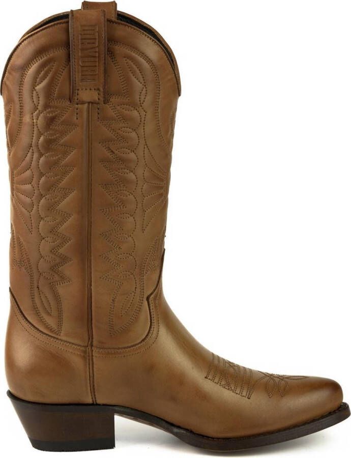 Mayura Boots Arpia 2534 Hazelnoot Bruin Dames Western Laarzen Sierstiksel Spitse Neus Schuine Hak Glad Leer - Foto 2