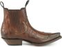 Mayura Boots Austin 1931 Kastanje Bruin Spitse Western Heren Enkellaars Schuine Hak Elastiek Sluiting Vintage Look - Thumbnail 1