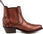 Mayura Boots Marilyn 2487 Cognac Dames Cowboy Western Fashion Enklelaars Spitse Neus Schuine Hak Elastiek Sluiting Echt Leer - Thumbnail 1