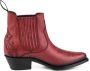 Mayura Boots Marilyn 2487 Rood Dames Cowboy Western Fashion Enklelaars Spitse Neus Schuine Hak Elastiek Sluiting Echt Leer - Thumbnail 1
