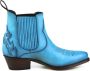 Mayura Boots Marilyn 2487 Turquoise Dames Cowboy Western Fashion Enklelaars Spitse Neus Schuine Hak Elastiek Sluiting Echt Leer - Thumbnail 1