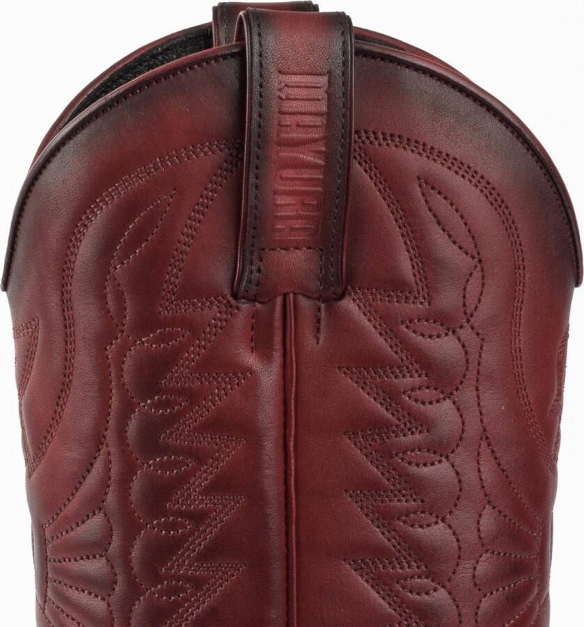 Mayura Boots 1920 Bordeaux Spitse Cow Western Line Dance Laarzen Schuine Hak Echt Leer - Foto 3