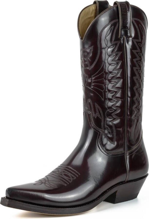 Mayura Boots 1920 Florentic Bordeaux Spitse Cow Western Line Dance Laarzen Schuine Hak Echt Leer - Foto 5