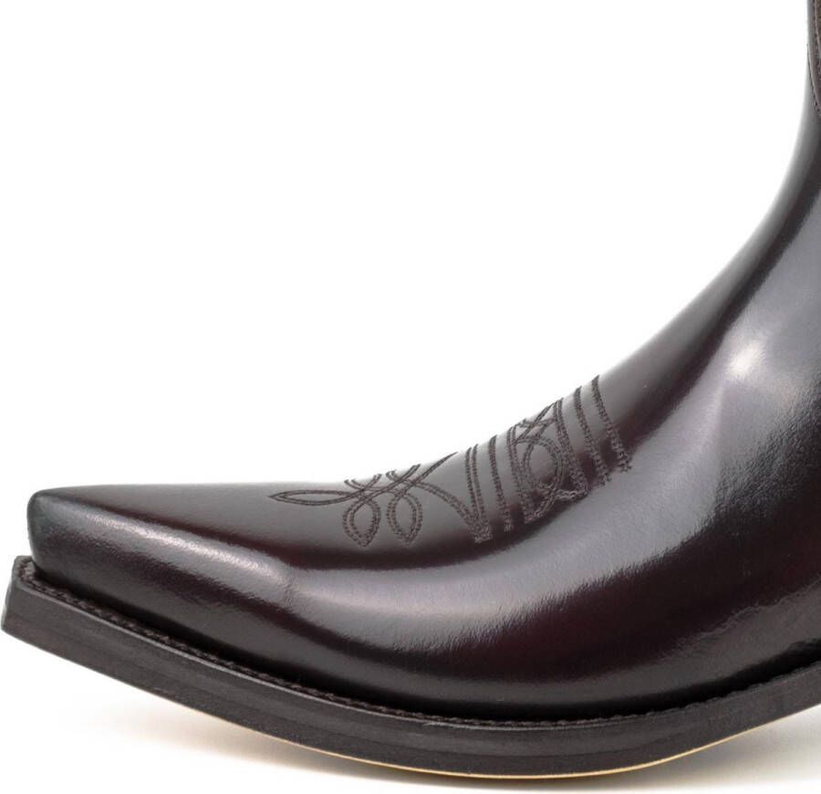 Mayura Boots 1920 Florentic Bordeaux Spitse Cow Western Line Dance Laarzen Schuine Hak Echt Leer
