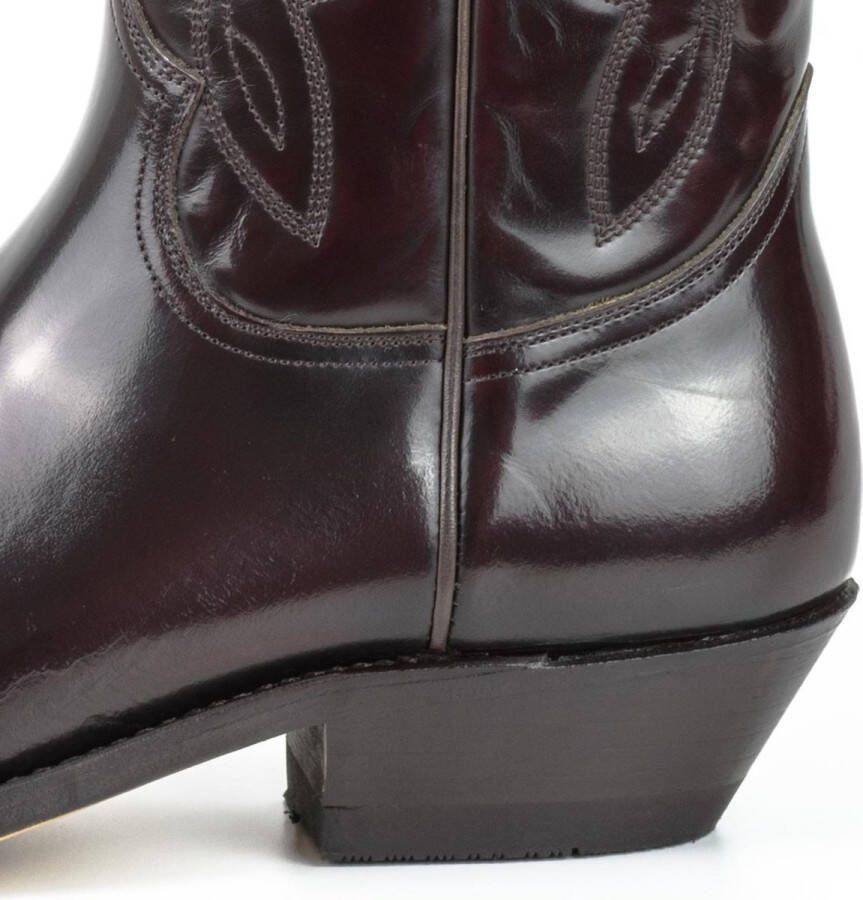 Mayura Boots 1920 Florentic Bordeaux Spitse Cow Western Line Dance Laarzen Schuine Hak Echt Leer - Foto 2