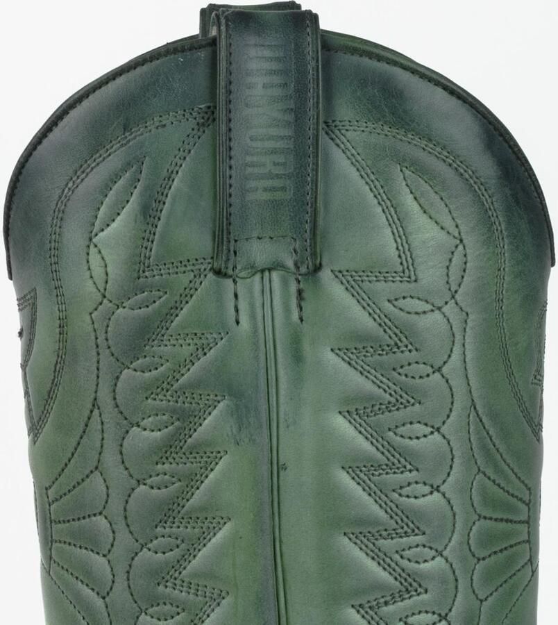 Mayura Boots 1920 Groen Spitse Cow Western Line Dance Laarzen Schuine Hak Echt Leer - Foto 4
