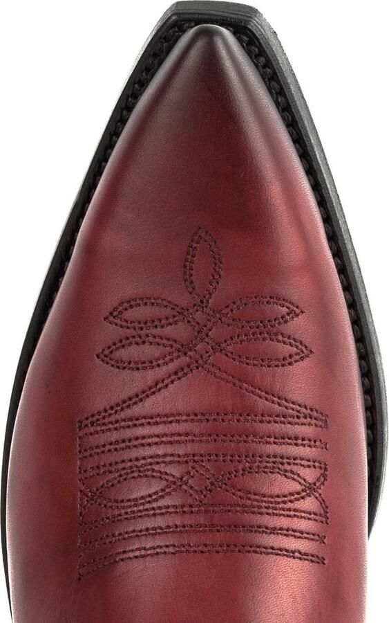 Mayura Boots 1920 Rood Bruin Spitse Cow Western Line Dance Laarzen Schuine Hak Echt Leer - Foto 7
