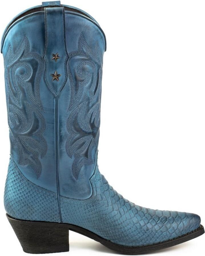 Mayura Boots Alabama 2524 Honing Zandkleur Dames Westernlaars Spitse Neus Hak Hoge Schacht Echt Leer