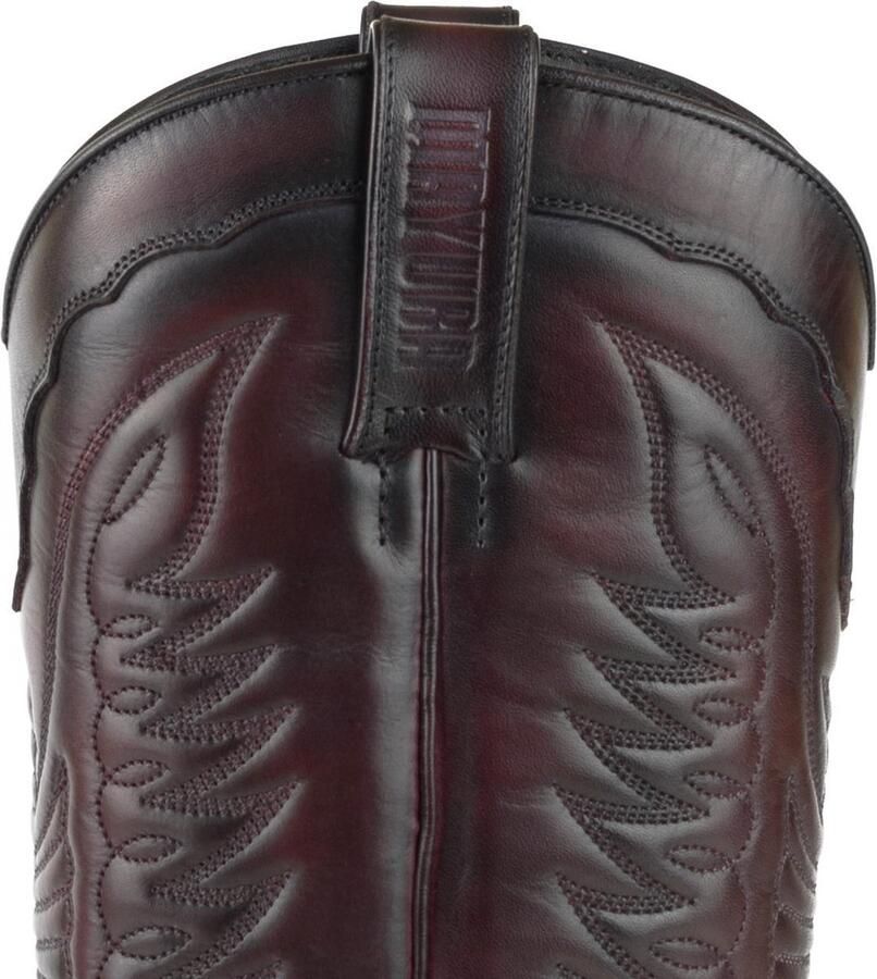 Mayura Boots Indian 2471 Bordeaux Cowboy Biker Laarzen Heren Vierkante Neus Platte Hak Afneembaar Spoor Echt Leer - Foto 4