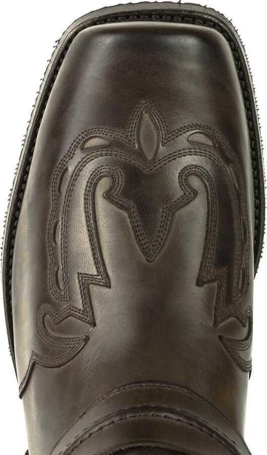 Mayura Boots Indian 2471 Bruin Cowboy Biker Laarzen Heren Vierkante Neus Platte Hak Afneembaar Spoor Echt Leer - Foto 8