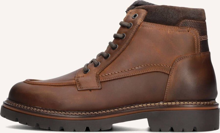 MAZZELTOV Veterboots Heren 25570010 Maat: 46 Materiaal: Leer Kleur: Cognac - Foto 4