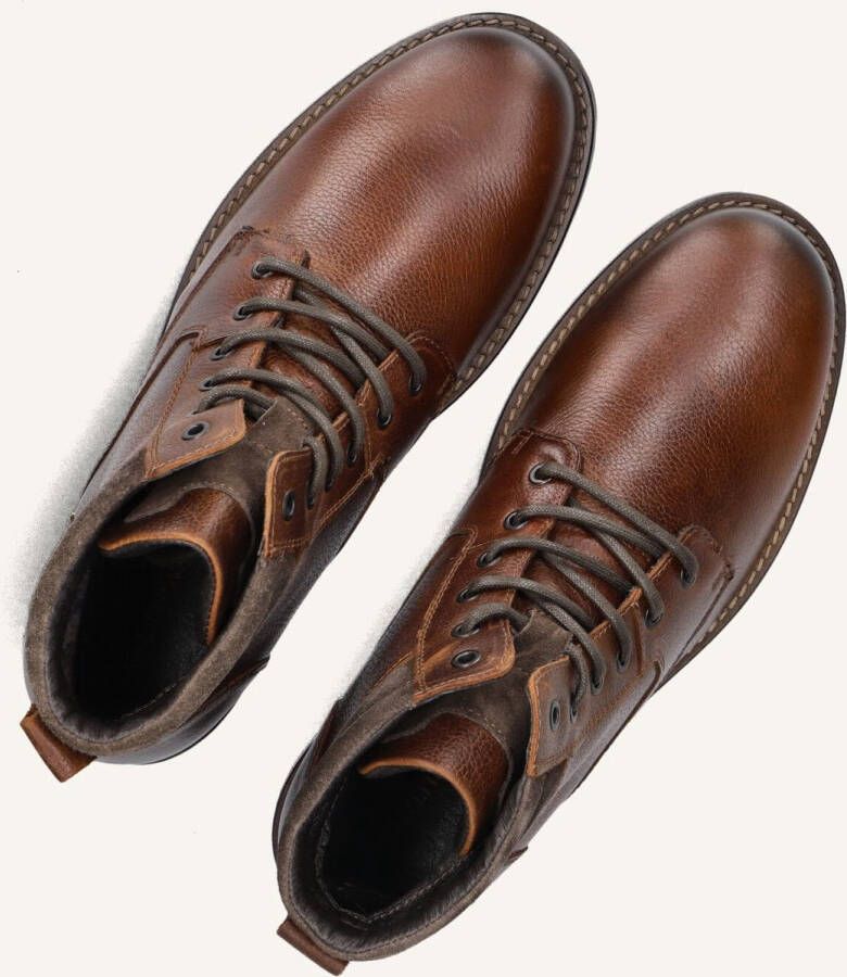 MAZZELTOV Veterboots Heren 720052 Maat: 46 Materiaal: Leer Kleur: Cognac - Foto 2
