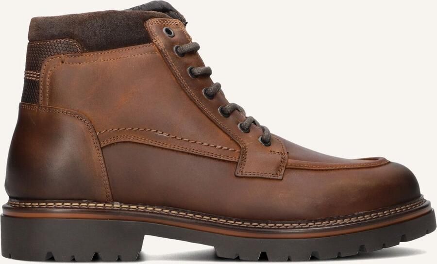 MAZZELTOV Veterboots Heren 25570010 Maat: 46 Materiaal: Leer Kleur: Cognac - Foto 2