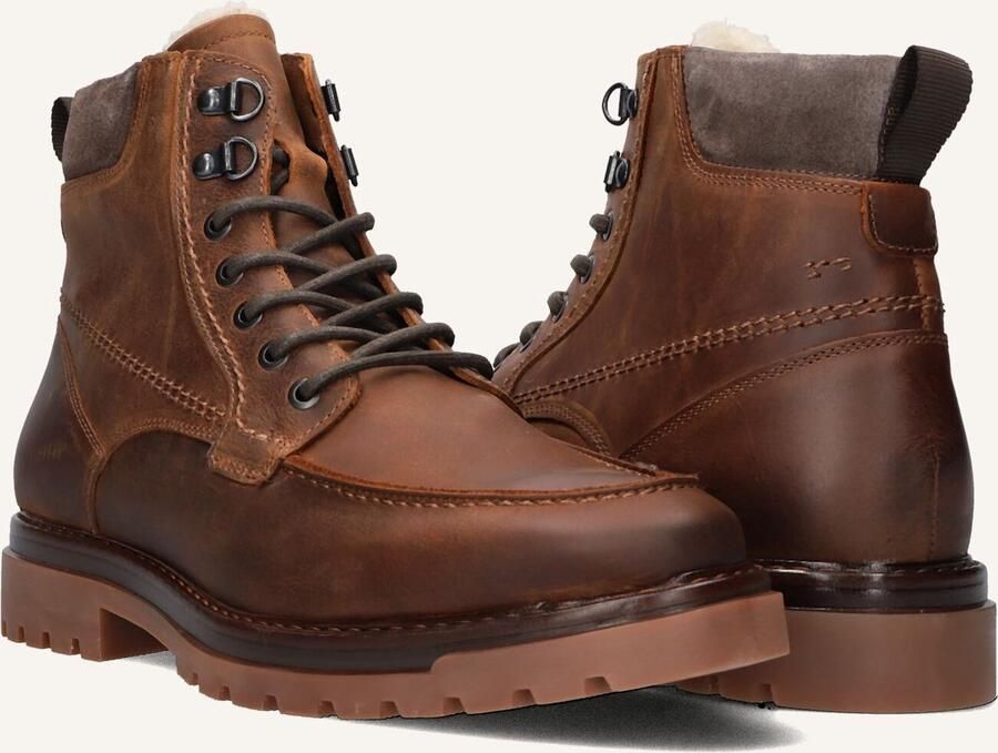 MAZZELTOV Veterboots Heren 460050 Maat: 45 Materiaal: Leer Kleur: Cognac - Foto 3