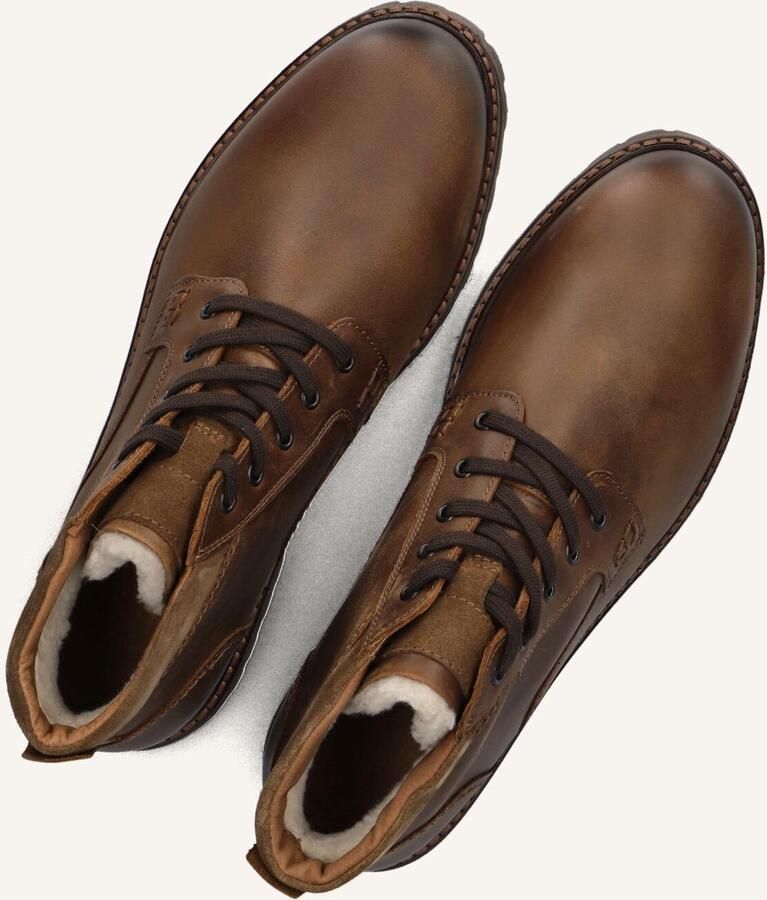 MAZZELTOV Veterboots Heren 700091 Maat: 45 Materiaal: Leer Kleur: Cognac - Foto 3